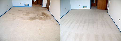 before after carpet
